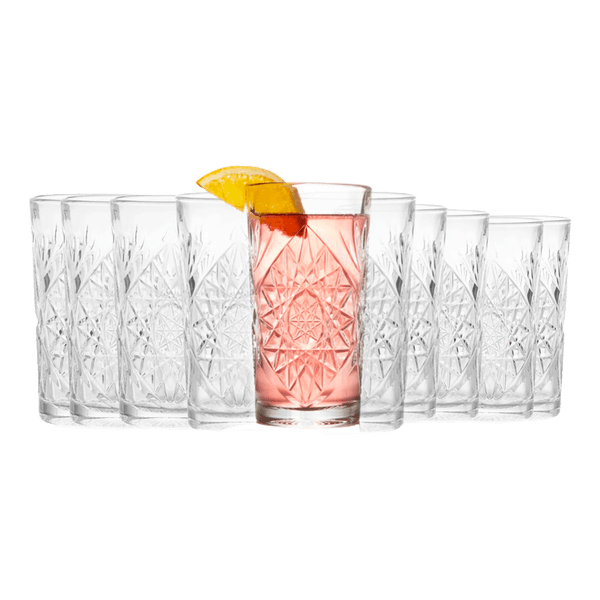 Set-12-Vasos-Largos-Hobstar-Cooler-Libbey Set-12-Vasos-Largos-Hobstar-Cooler-Libbey