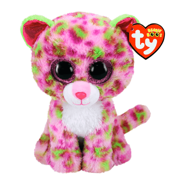 Peluche-Beanie-Boos-Lainey-Leopardo-Rosa-15cm-Ty Peluche-Beanie-Boos-Lainey-Leopardo-Rosa-15cm-Ty
