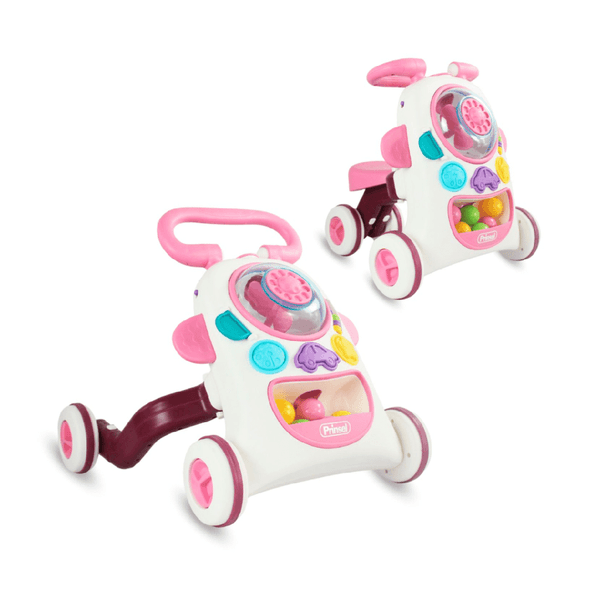 Montable 2 en 1 Andadera Pushride Rosado - Prinsel