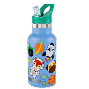Botella-de-Acero-Inoxidable-con-Stickers-Azul-Skip-Hop