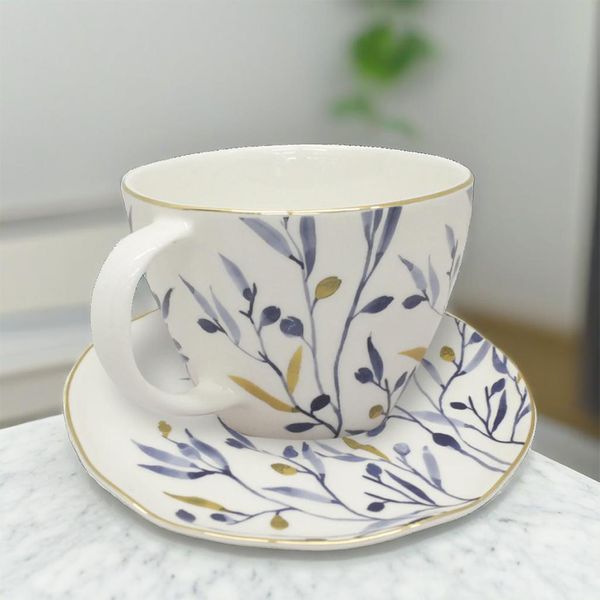 Set-Taza-y-Plato-Floral-Azul-280ml-Ikhome