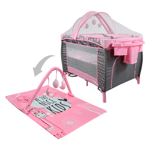 Corral-Cuna-Mecedora-3-en-1-Miami-Gris-y-Rosa-Happy-Baby Corral-Cuna-Mecedora-3-en-1-Miami-Gris-y-Rosa-Happy-Baby