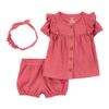 Set-Blusa-Short-y-Balaca-Rosado-Bebes-Niñas-Carter-s-12M