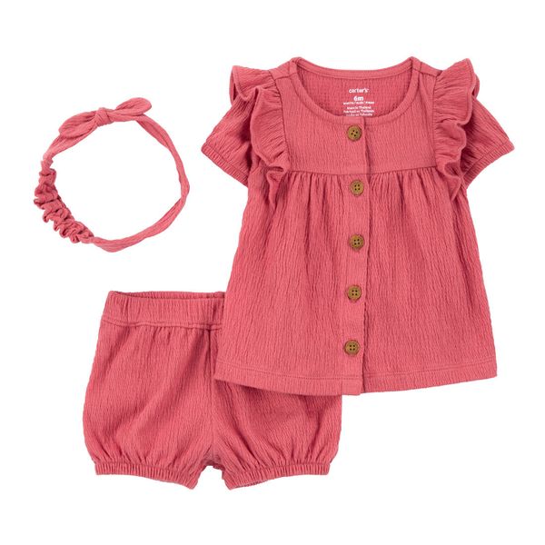 Set-Blusa-Short-y-Balaca-Rosado-Bebes-Niñas-Carter-s-18M