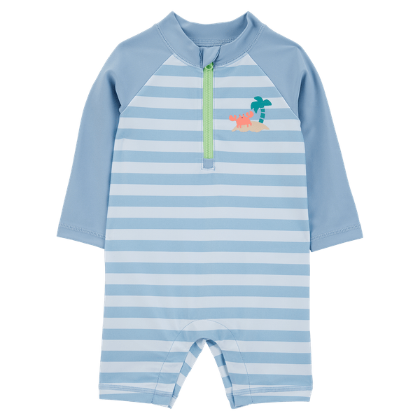 Traje-de-Baño-1-Pieza-Rayas-Azul-Bebes-Niños-Carter-s-12M