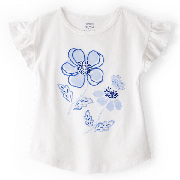 Blusa-Manga-Corta-Mariposa-Blanco-Niñas-Carter-s-5T Blusa-Manga-Corta-Mariposa-Blanco-Niñas-Carter-s-5T