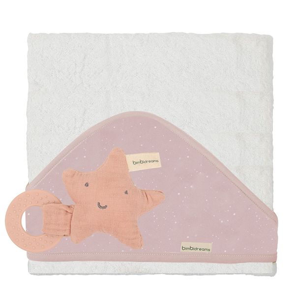 Capa-de-Baño-Rosa-con-Mordedor-Dots-Bebes-Niñas-Monbaby