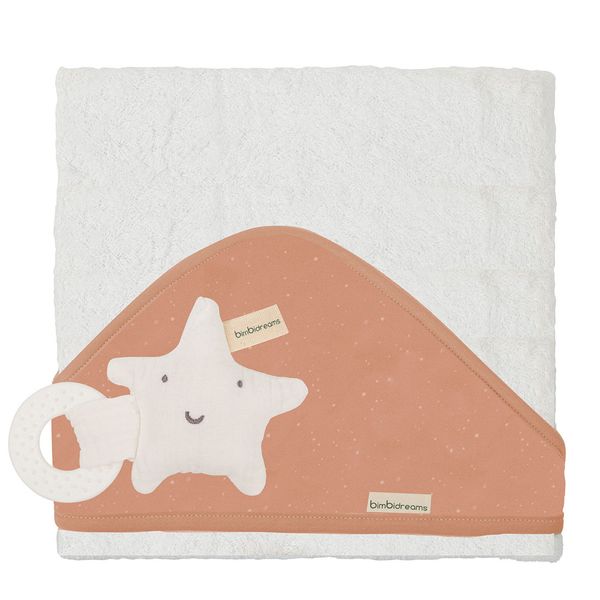 Capa-de-Baño-Cafe-con-Mordedor-Dots-Bebes-Unisex-Monbaby Capa-de-Baño-Cafe-con-Mordedor-Dots-Bebes-Unisex-Monbaby