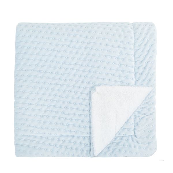 Manta-Dots-Premium-Azul-Bebes-Niños-Monbaby