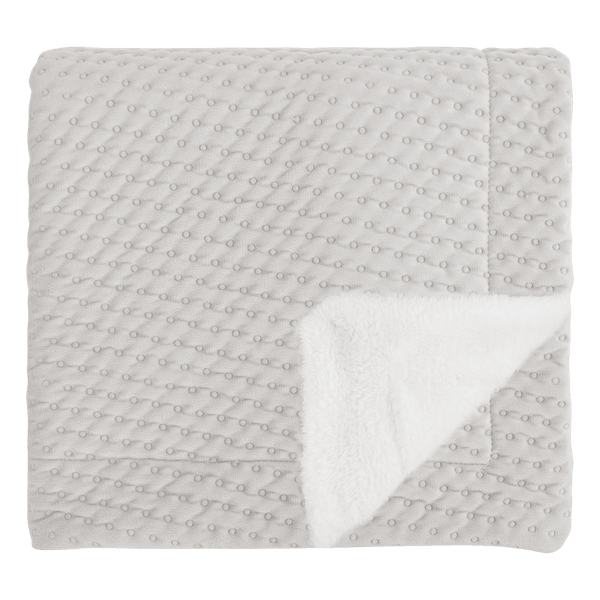 Manta-Dots-Premium-Gris-Bebes-Niños-Monbaby