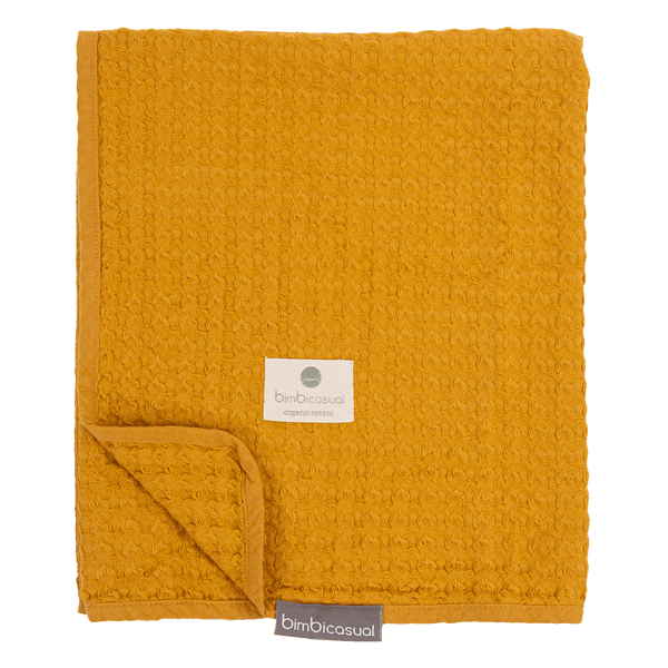 Manta-Crochet-Ocre-Bebes-Unisex-Monbaby