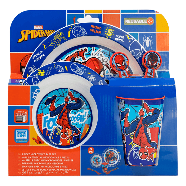 Set-Vajilla-Micro-5-Piezas-Spiderman-Rules---Stor Set-Vajilla-Micro-5-Piezas-Spiderman-Rules---Stor