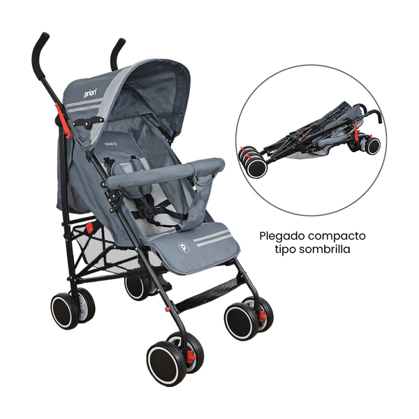Coche-Paseador-para-Bebe-Veneto-Line-Gris-Priori