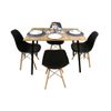 Combo-Comedor-Rectangular-Amaretto---4-sillas-Negras-Dko-Design