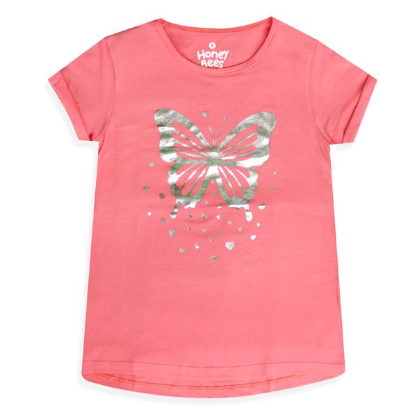 Camiseta-Manga-Corta-Butterfly-Rosado-Niñas-Honey-Bees-2T Camiseta-Manga-Corta-Butterfly-Rosado-Niñas-Honey-Bees-2T