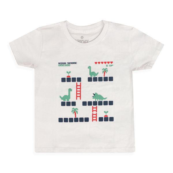 Camiseta-Manga-Corta-Score-Blanco-Niños-Honey-Bees-4T