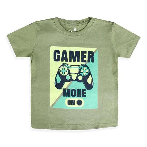 Camiseta-Manga-Corta-Gamer-Verde-Niños-Honey-Bees-2T