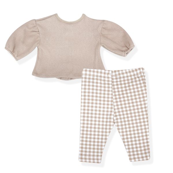 Set-Saco-Botones-y-Pantalon-Cafe-Bebes-Niñas-Little-Me-6M