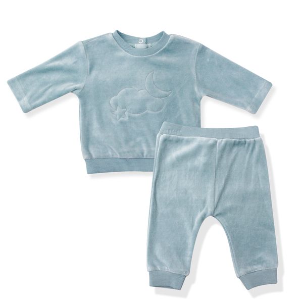 Set-Buzo-y-Pantalon-Azul-Bebes-Niños-Little-Me-6M