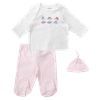 Set-Camiseta-Ballet-Pantalon-Rosado-y-Gorro-Bebes-Niñas-Little-Me-3M