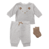 Set-Buzo-Pantalon-y-Medias-Beige-Bebes-Niños-Little-Me-3M