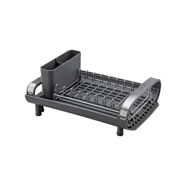 Mini-Escurridor-de-Platos-con-Porta-Cubiertos-Grafito-Tramontina