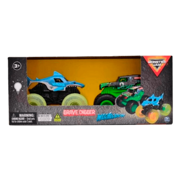 Set-2-Carros-Grave-Digger-y-Megalodon-Monster-Jam Set-2-Carros-Grave-Digger-y-Megalodon-Monster-Jam