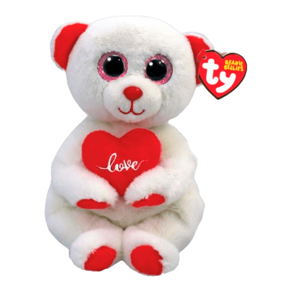 Peluche-Desi-Oso-Blanco-Corazon-15cm-Ty