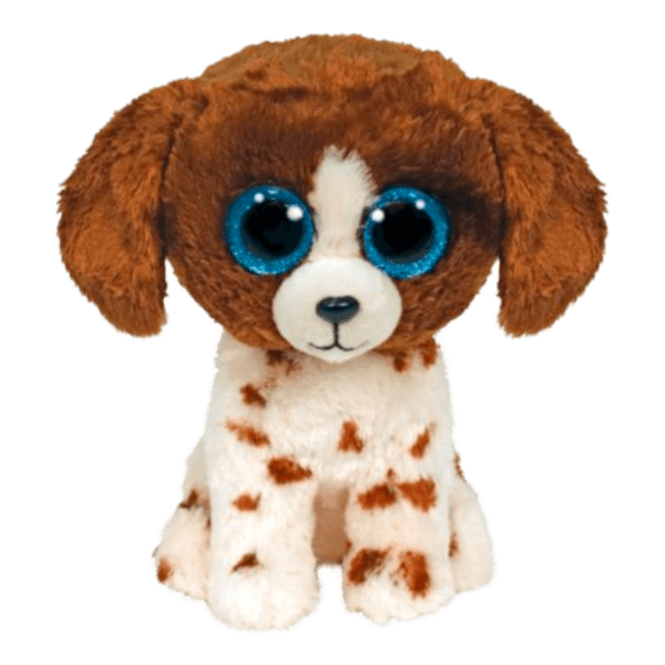 Peluche-Muddles-Perro-Cafe-y-Blanco-15cm-Ty