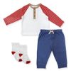 Set-Camiseta-Pantalon-Azul-y-Medias-Bebes-Niños-Little-Me-24M