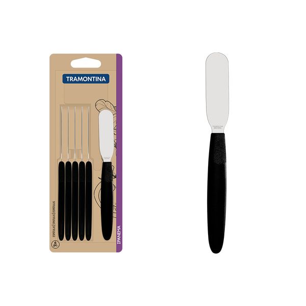 Juego-de-Espatulas-Ipanema-Acero-Inox-Negro-6-Piezas-Tramontina Juego-de-Espatulas-Ipanema-Acero-Inox-Negro-6-Piezas-Tramontina