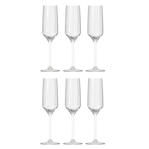 Set-6-Copas-Champagne-Carre-Optics-225ml-Royal-Leerdam