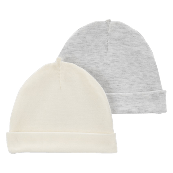 Set-2-Gorros-Beige-y-Gris-Bebes-Unisex-Carter-s-0-3M