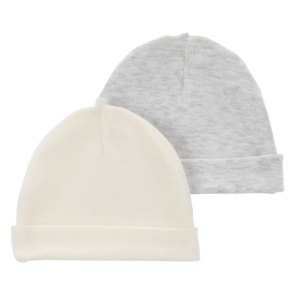 Set-2-Gorros-Beige-y-Gris-Bebes-Unisex-Carter-s-0-3M