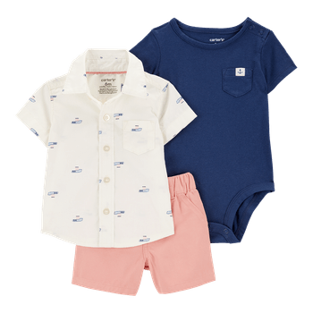Set-Body-Azul-Camisa-Blanca-y-Short-Rosa-Bebes-Niños-Carter-s-12M