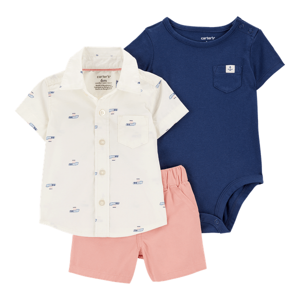 Set-Body-Azul-Camisa-Blanca-y-Short-Rosa-Bebes-Niños-Carter-s-12M