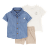 Set-Camisa-Azul-Camiseta-Blanca-y-Short-Bebes-Niños-Carter-s-12M