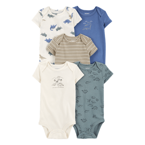 Set-5-Bodies-Manga-Corta-Dinos-Bebes-Niños-Carter-s-6M