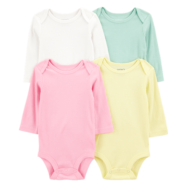 Set-4-Bodies-Manga-Larga-Colores-Surtidos-Bebes-Niñas-Carter-s-12M
