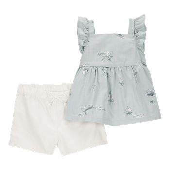 Set-Blusa-Manga-Sisa-y-Short-Blanco-Bebes-Niñas-Carter-s-12M