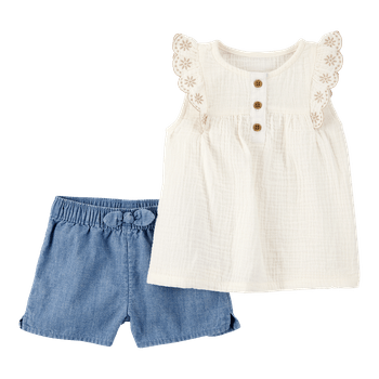Set-Blusa-Manga-Sisa-y-Short-Azul-Bebes-Niñas-Carter-s-12M