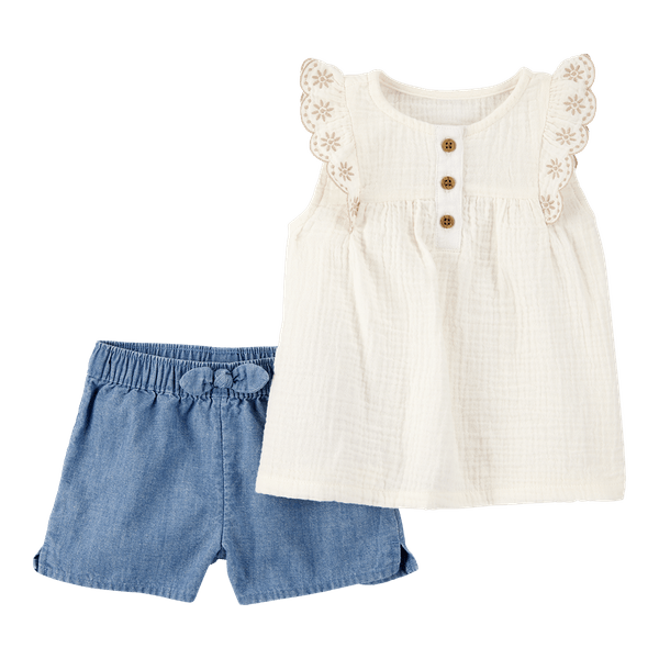 Set-Blusa-Manga-Sisa-y-Short-Azul-Bebes-Niñas-Carter-s-12M