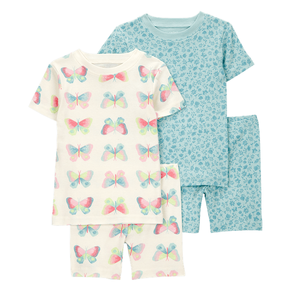 Set-Pijamas-4-Piezas-Mariposas-y-Flores-Niñas-Carter-s-3T