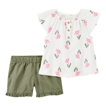 Set-Camiseta-Manga-Corta-y-Short-Verde-Niñas-Carter-s-2T