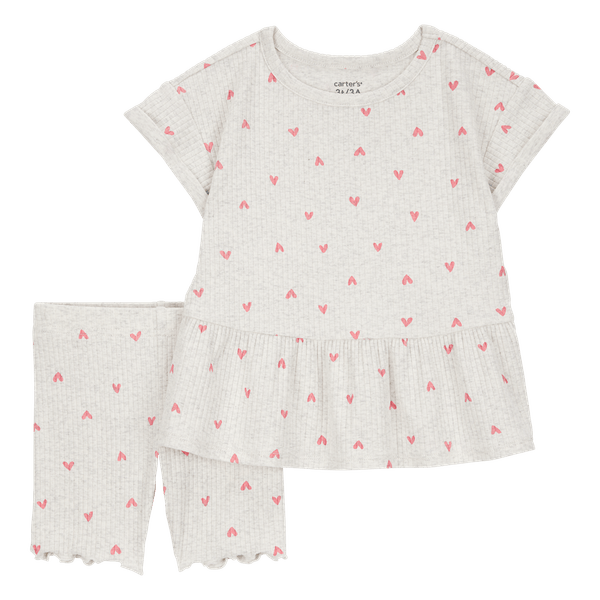 Set-Camiseta-Manga-Corta-y-Short-Corazones-Niñas-Carter-s-4T Set-Camiseta-Manga-Corta-y-Short-Corazones-Niñas-Carter-s-4T