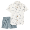 Set-Camisa-Manga-Corta-y-Short-Verde-Niños-Carter-s-2T
