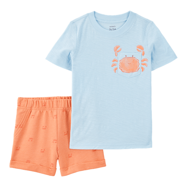 Set-Camiseta-Manga-Corta-y-Short-Cangrejos-Niños-Carter-s-4T