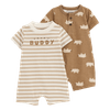 Set-2-Mamelucos-Rayas-y-Rinos-Bebes-Niños-Carter-s-12M