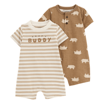 Set-2-Mamelucos-Rayas-y-Rinos-Bebes-Niños-Carter-s-12M