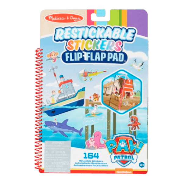 Libro-Paw-Patrol-Stickers-Reutilizables-Bahia-Aventura-Melissa---Doug